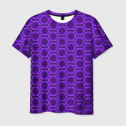 Мужская футболка Энергетический щит - фиолетовый