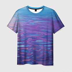 Мужская футболка Абстрактная вода живописная