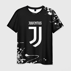 Футболка мужская Juventus краски белые, цвет: 3D-принт