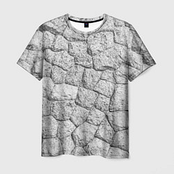 Мужская футболка Каменная стена текстура