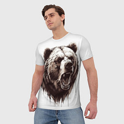 Футболка мужская Медведь симпатяга, цвет: 3D-принт — фото 2