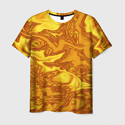 Мужская футболка Абстракция жидкое золото
