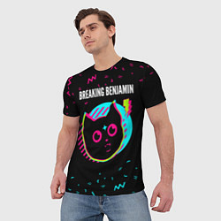 Футболка мужская Breaking Benjamin - rock star cat, цвет: 3D-принт — фото 2