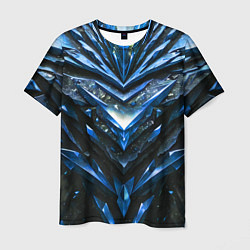 Мужская футболка Синие драгоценные кристаллы