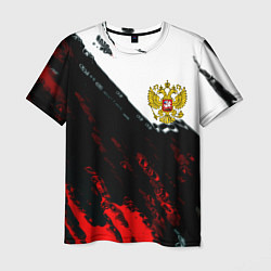 Мужская футболка Россия краски абстракция