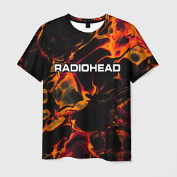 Мужская футболка Radiohead red lava