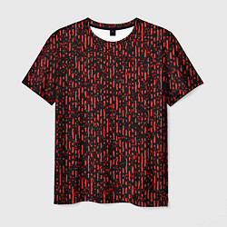 Мужская футболка Абстрактный полосатый красный