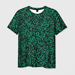 Мужская футболка Абстрактный полосатый зелёный