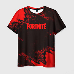 Мужская футболка Fortnite game colors red