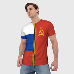 Футболка мужская Россия и СССР, цвет: 3D-принт — фото 2