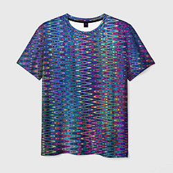 Мужская футболка Большой волнистый зигзаг разноцветный