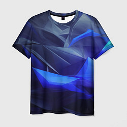 Мужская футболка Темный синий абстрактный геометрический фон