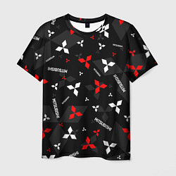 Мужская футболка Mitsubishi - logo pattern