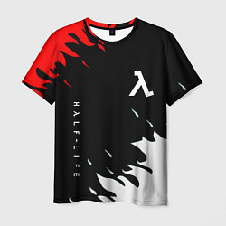 Мужская футболка Half life текстура огонь