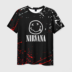 Футболка мужская Nirvana брызги красок, цвет: 3D-принт