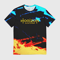 Мужская футболка Horizon zero dawn огонь и лёд