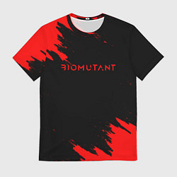Мужская футболка Биомутант краски красные