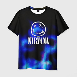Футболка мужская Nirvana flame ghost steel, цвет: 3D-принт