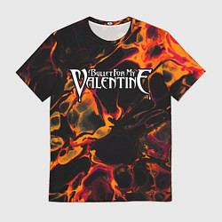 Мужская футболка Bullet For My Valentine red lava