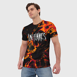 Футболка мужская In Flames red lava, цвет: 3D-принт — фото 2