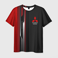 Мужская футболка Mitsubishi - carbon style