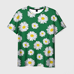 Мужская футболка Ромашки поле из цветов