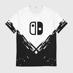 Футболка мужская Nintendo краски лого, цвет: 3D-принт