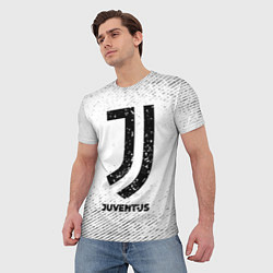 Футболка мужская Juventus с потертостями на светлом фоне, цвет: 3D-принт — фото 2