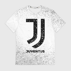 Мужская футболка Juventus с потертостями на светлом фоне