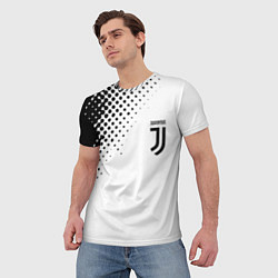 Футболка мужская Juventus sport black geometry, цвет: 3D-принт — фото 2