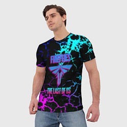 Футболка мужская Одни из нас неоновое лого текстура, цвет: 3D-принт — фото 2