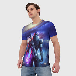 Футболка мужская Mass Effect - andromeda ai art, цвет: 3D-принт — фото 2