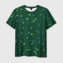 Мужская футболка Прикольный горошек зелёный