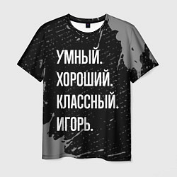 Футболка мужская Умный хороший классный: Игорь, цвет: 3D-принт