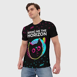Футболка мужская Bring Me the Horizon - rock star cat, цвет: 3D-принт — фото 2
