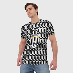 Футболка мужская Juventus pattern fc, цвет: 3D-принт — фото 2