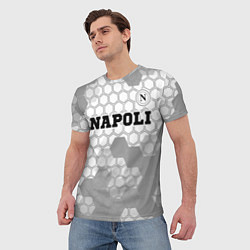 Футболка мужская Napoli sport на светлом фоне посередине, цвет: 3D-принт — фото 2