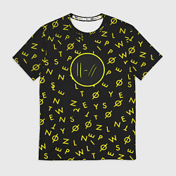 Футболка мужская Twenty one pilots pattern rock yellow, цвет: 3D-принт