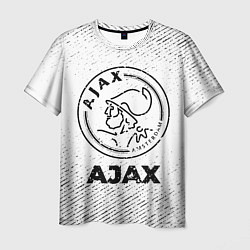 Футболка мужская Ajax с потертостями на светлом фоне, цвет: 3D-принт