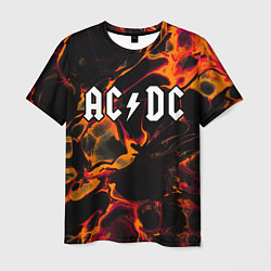 Мужская футболка AC DC red lava