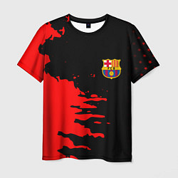 Мужская футболка Barcelona краски спорт