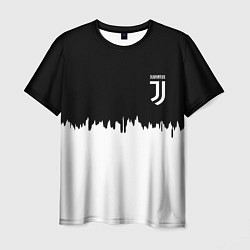 Мужская футболка Juventus белый огонь текстура