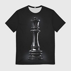 Мужская футболка Черный ферзь - шахматы