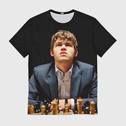 Футболка мужская Магнус Карлсен думает, цвет: 3D-принт