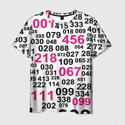 Мужская футболка Игра в кальмара паттерн чисел