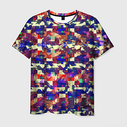 Мужская футболка Разноцветные осколки стекла