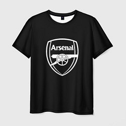 Мужская футболка Arsenal fc белое лого