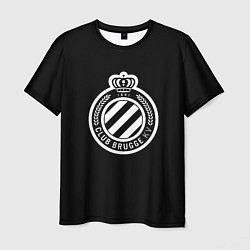 Мужская футболка Брюгге fc club белое лого