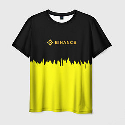 Футболка мужская Binance биржа краски, цвет: 3D-принт