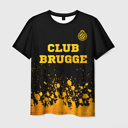 Мужская футболка Club Brugge - gold gradient посередине